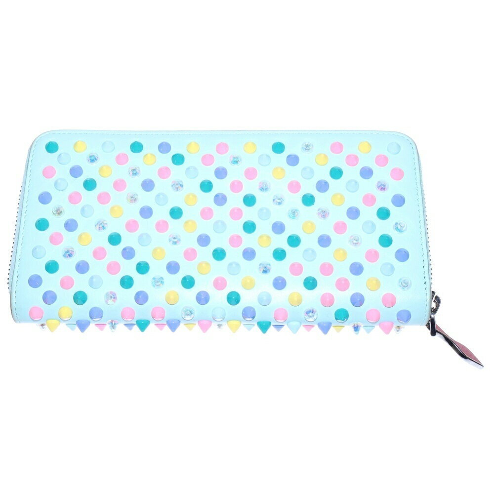 Christian Louboutin PANETTONE Fully Studded Zip Wallet Multicolor